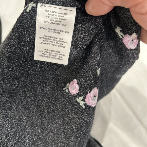 Equipment‎ Femme Womens Slip Dress L Black Floral Print Maxi High Low Elegant - Picture 12 of 12